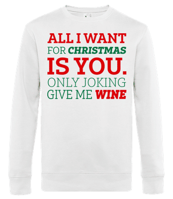 All I Want For Chrsistmas - Pánská standardní mikina - Bílá - Napřed