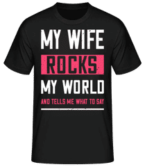 My Wife Rocks My World · Camiseta básica para hombre