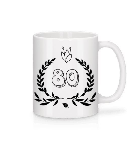 Vorschau: 80er Geburtstag - Tasse - Weiß - Vorne