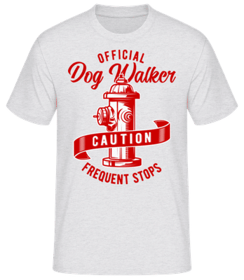 Official Dog Walker - Camiseta para hombre B&C - Gris moteado - delante