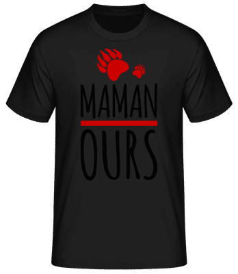 Maman Ours - T-shirt standard Homme - Noir - Devant
