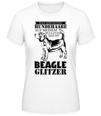 Hundehaare Beagle Glitzer · Frauen Basic T-Shirt