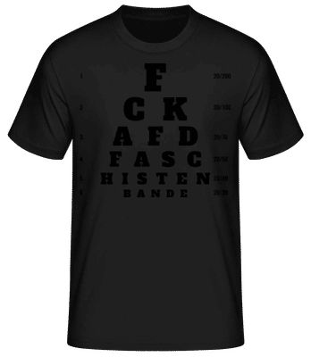 Protest Demo Fck AFD - Männer Basic T-Shirt - Schwarz - Vorne