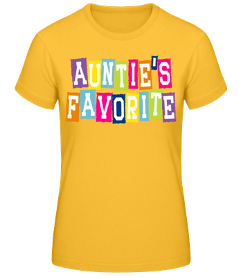 Auntie Favorite - T-shirt standard Femme - Jaune doré - Devant
