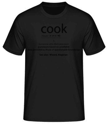 Cook Description - Pánske basic tričko - Čierna - Predné