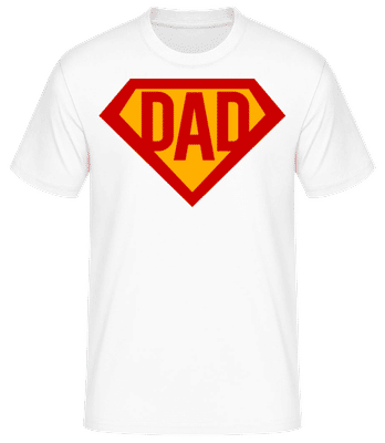 Dad Superhero - Men's Basic T-Shirt - White - Front