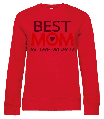 Best Mom In The World Red - Dámska štandardná mikina - Červená - Predné