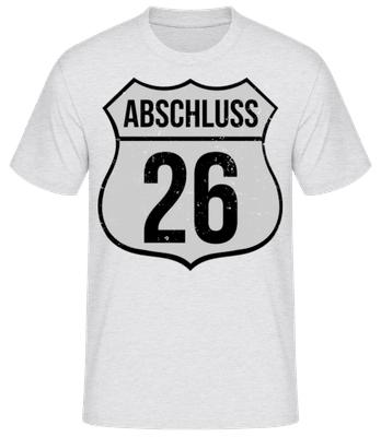 Route 66 Abschluss 2026 - Männer Basic T-Shirt - Grau meliert - Vorne