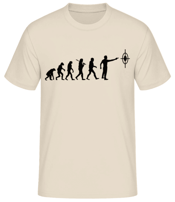 Preview: Evolution Of Shooting - Men's Basic T-Shirt - Cream - Front