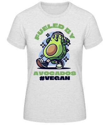 Fueled By Avocados - Camiseta básica de mujer - Gris moteado - delante