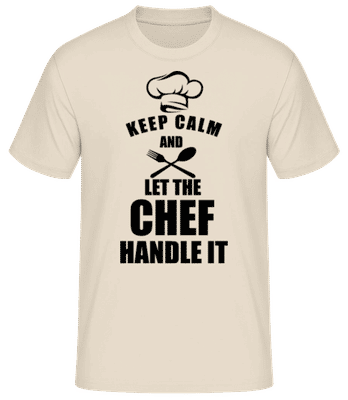 Keep Calm Chef Black - T-shirt standard Homme - Crème - Devant