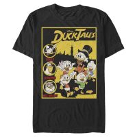 Disney Classics - Kačeří příběhy - Skupina DuckTales Cover - Pánské Tričko - Černá - Napřed
