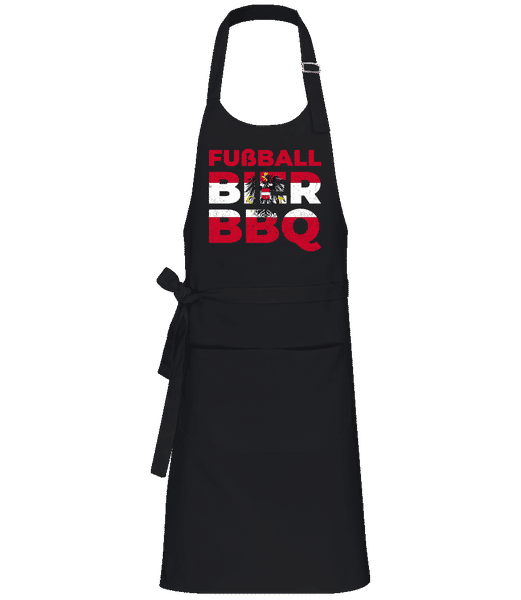 Aperçu: Fußball Bier BBQ - Tablier professionnel - Noir - Devant