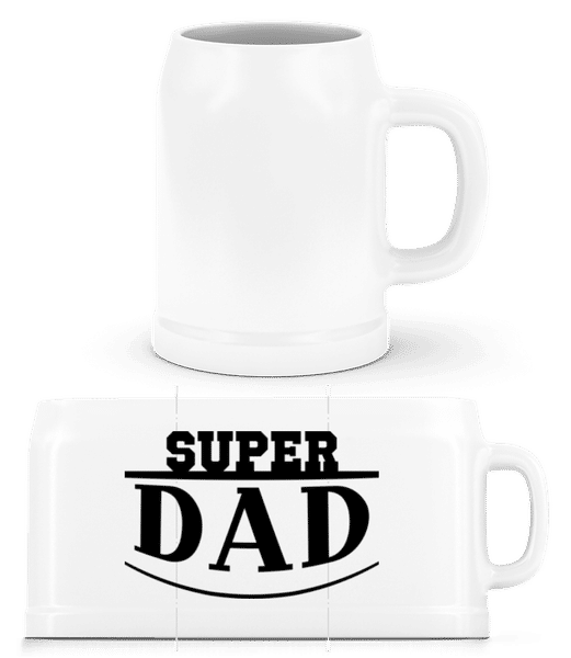 Vorschau: Super Dad Icon - Bierkrug - Weiß - Vorne