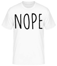 Nope - Pánské basic tričko - Bílá - Napřed