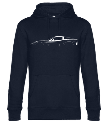 'Chevrolet Corvette C6 Z06' Silhouette - Sweat à capuche standard homme - Bleu marine - Devant