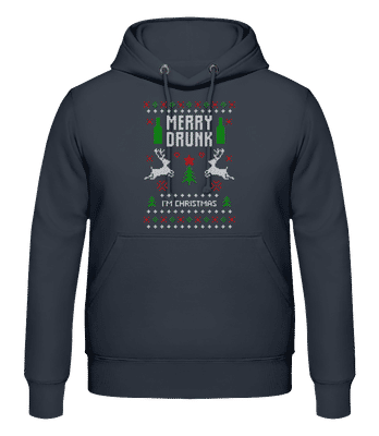 Merry Drunk I Am  Christmas - Sweat à capuche Homme - Anthracite - Devant
