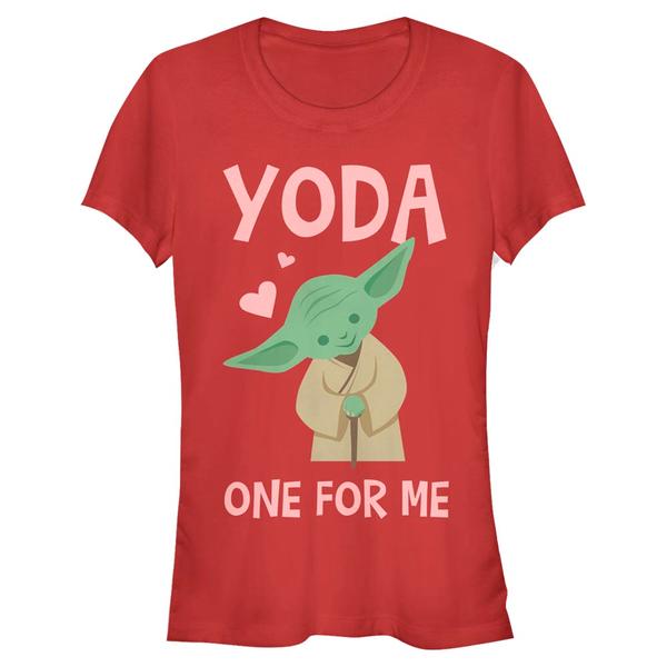 Aperçu: Star Wars - Yoda One For Me - Femme T-shirt - Rouge - Devant