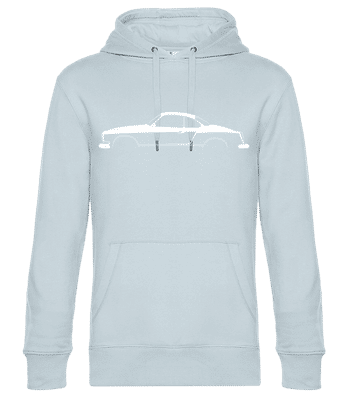 'Volkswagen Karmann-Ghia' Silhouette - Pánská standardní mikina s kapucí - Světle modrá - Napřed