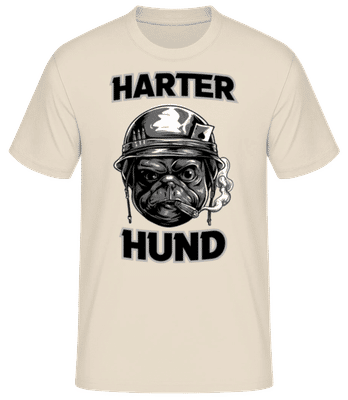 Harter Hund - Männer Basic T-Shirt - Creme - Vorne