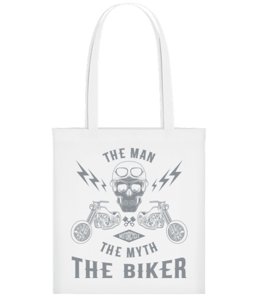 Aperçu: The Man The Myth The Biker - Tote Bag - Blanc - Devant