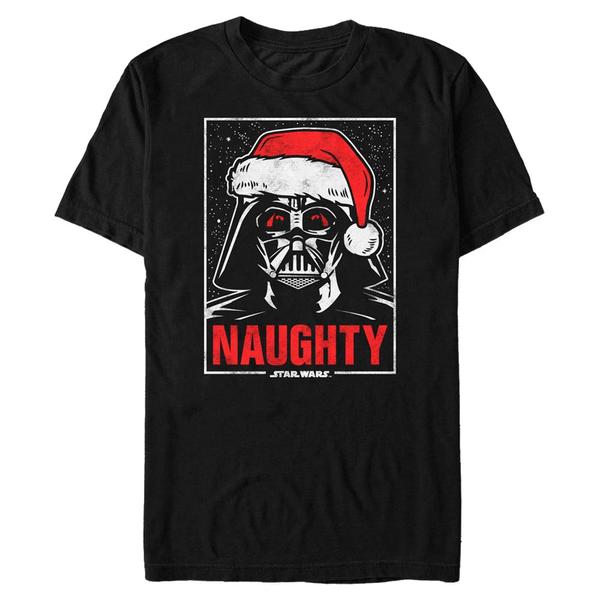 Aperçu: Star Wars - Darth Vader Just Plain Naughty - Christmas - Homme T-shirt - Noir - Devant