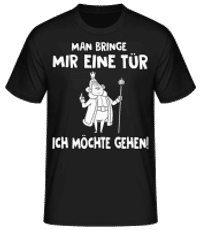 Man Bringe Mir Eine Tür - Männer Basic T-Shirt - Schwarz - Vorne