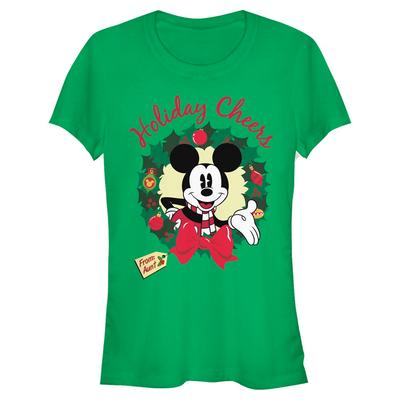 Disney Classics - Mickey Mouse - Mickey Mouse Holiday Cheer Aunt - Vianoce - Dámske Tričko - Irish green - Predné