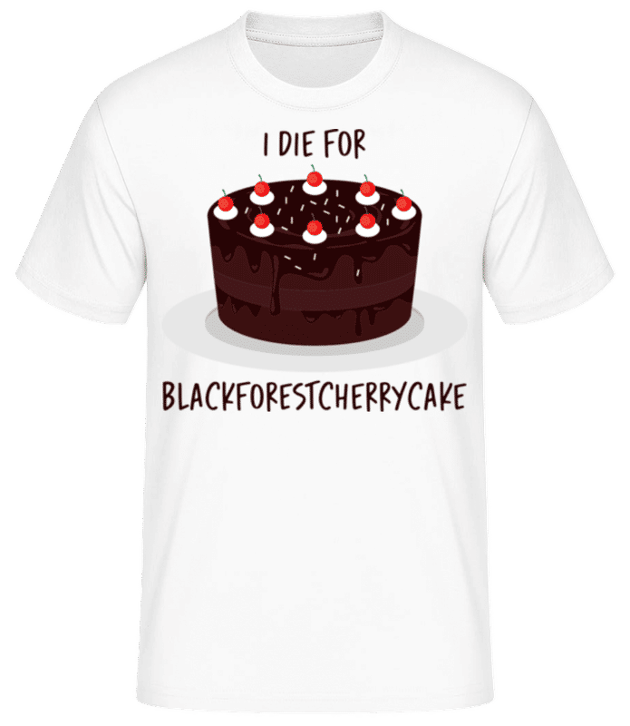 Vorschau: Blackforestcherrycake - Männer Basic T-Shirt - Weiß - Vorne