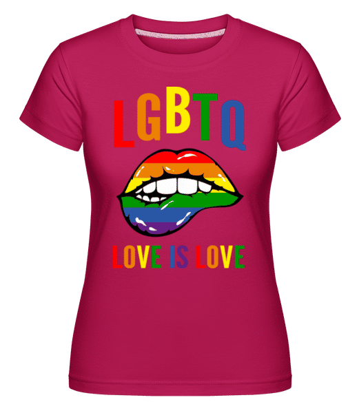 Aperçu: LGBTQ Love Is Love -  T-shirt Shirtinator femme - Magenta - Devant