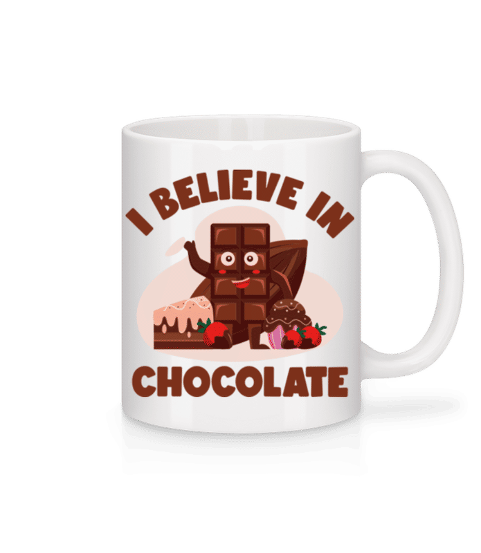 Preview: I Believe In Chocolate - Mug - White - Front