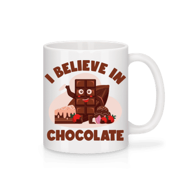 I Believe In Chocolate - Tasse - Weiß - Vorne