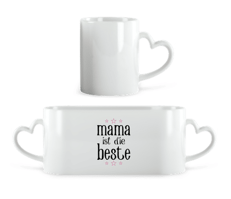 Mama Ist Die Beste - Herztasse - Weiß - Vorne