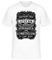Man Nennt Mich Stefan - Männer Basic T-Shirt - Weiß - Vorne