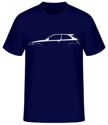 'Honda Civic Type-R (EK9)' Silhouette - Pánské basic tričko - Namořnická modrá - Napřed