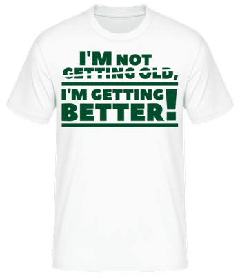 I'm Getting Better! - Men's Basic T-Shirt - White - Front