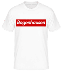 Bogenhausen - Männer Basic T-Shirt - Weiß - Vorne