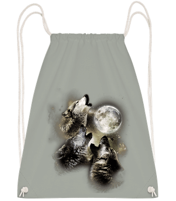 Wolf Moon - Drawstring Backpack - Anthracite - Vorn