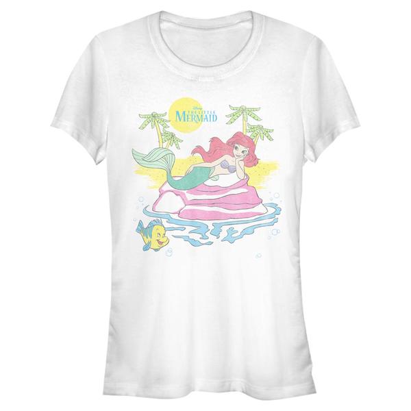 Aperçu: Disney - Ariel La Petite Sirène - Malá mořská víla Beachy - Femme T-shirt - Blanc - Devant