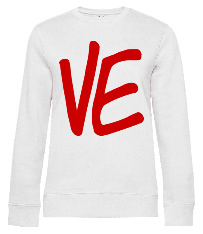 Náhled: VE Red - Dámská standardní mikina - Bílá - Napřed