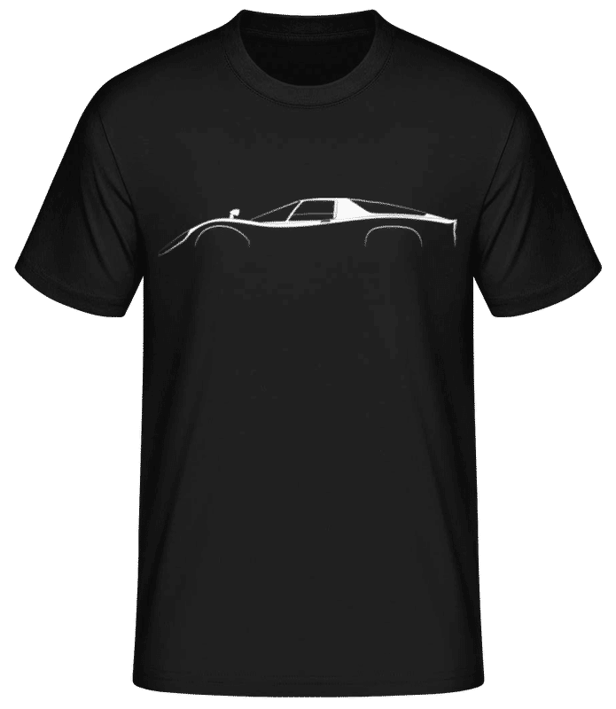 Vorschau: 'McLaren M6 GT' Silhouette - Männer Basic T-Shirt - Schwarz - Vorne