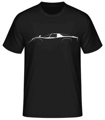 'McLaren M6 GT' Silhouette - Pánské basic tričko - Černá - Napřed