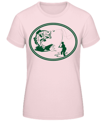 Fishing Icon Green - Camiseta para mujer B&C - Rosa - delante