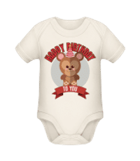 Happy Birthday To You Monkey - Bio body pro děti - Krémová - Napřed