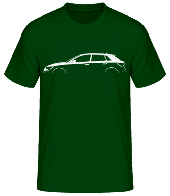 'Audi RS 3 Sportback (8Y)' Silhouette - Pánské basic tričko - Bottle green - Napřed
