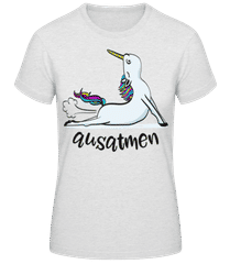 Yoga Einhorn Ausatmen · Frauen Basic T-Shirt