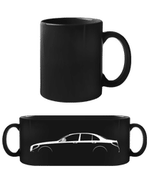 'Mercedes-Benz E W213' Silhouette · Black Mug