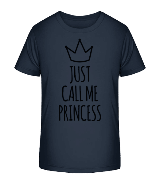 Aperçu: Just Call Me Princess - T-shirt bio Enfant Stanley Stella 2.0 - Bleu marine - Devant