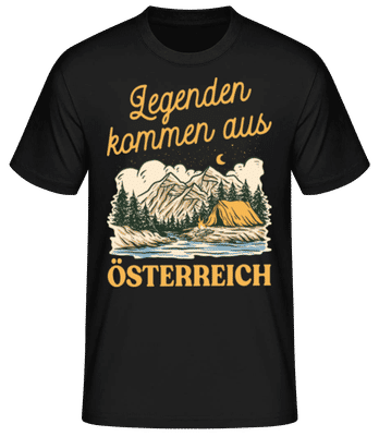 Legenden Aus Österreich - Männer Basic T-Shirt - Schwarz - Vorne