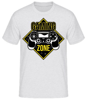 Gaming Zone - Pánské basic tričko - Melírově šedá - Napřed